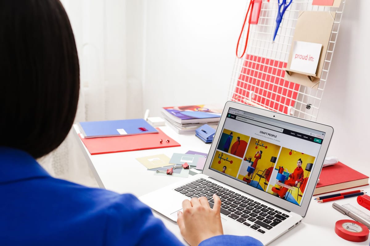A designer preparing a print file