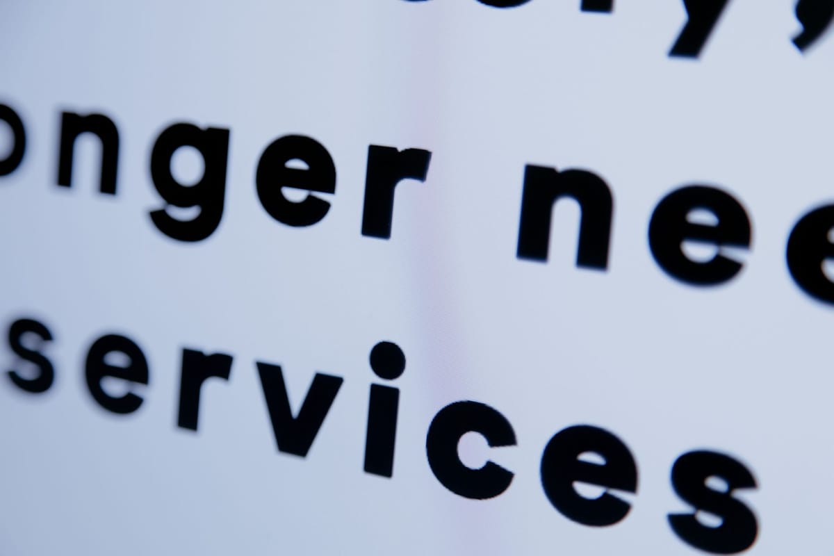 Typography being set in design software