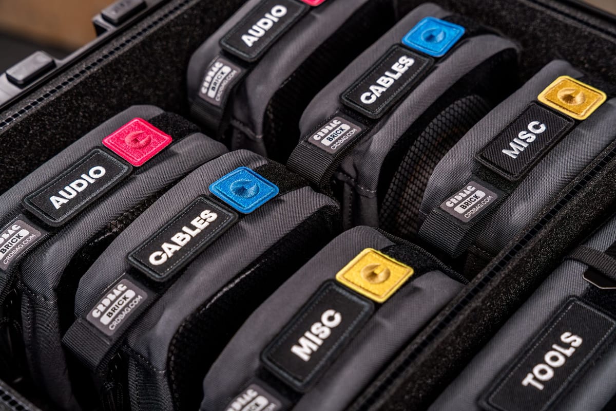 Packing display gear into cases after an event