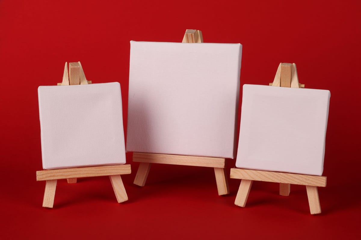 A presentation board on an easel