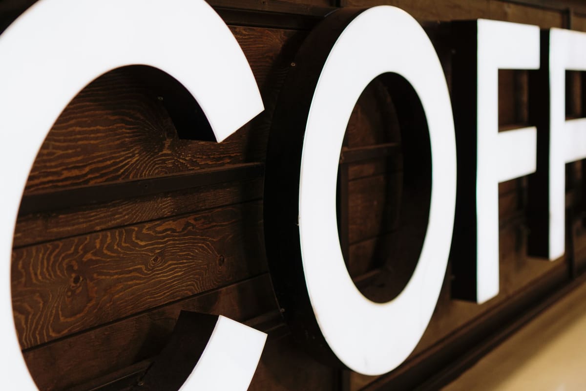 Cut vinyl lettering applied to an interior wall