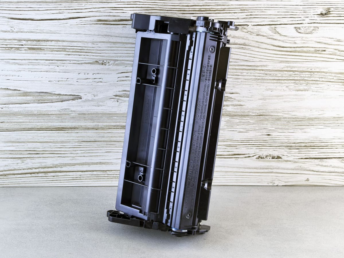 A wide-format printer laying down ink