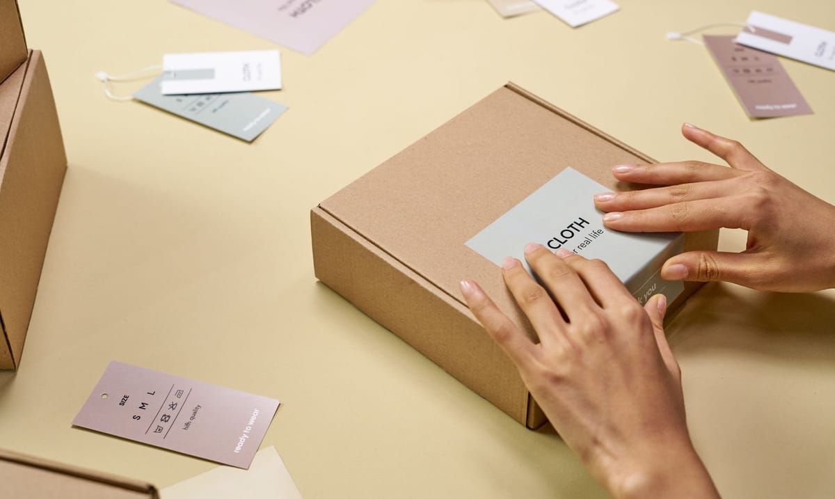 Matte-laminated stickers on product packaging