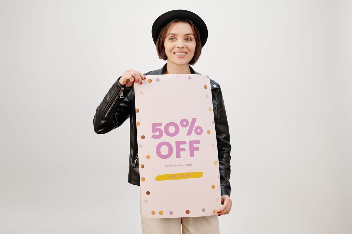 A budget banner stand at an event
